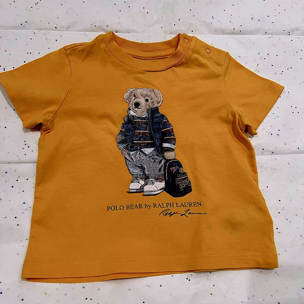 Ralpb lauren polo bear cotton jersey tee